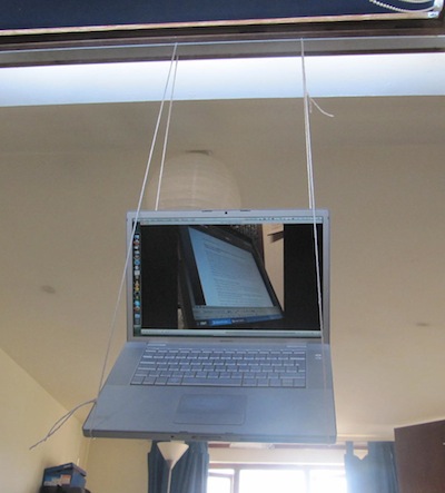 Laptop Hanging From The Ceiling To, What Is Hanging From My Ceiling
